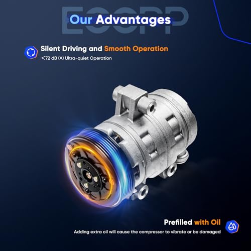 Image of ECCPP AC Compressor for Chevrolet Equinox for Pontiac Torrent 2006-2009 | Fast Cooling A /C Compressor with Clutch