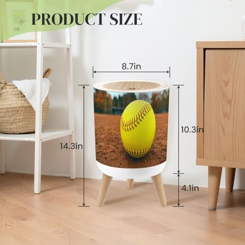 Caneca de basura pequeña redonda con tapa 7 litros miniatura 3