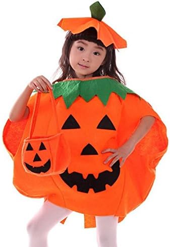 Amazon かぼちゃ パンプキン コスプレ 衣装 ハロウィン キッズ コスチューム フエルトバックセット キッズコスチューム おもちゃ