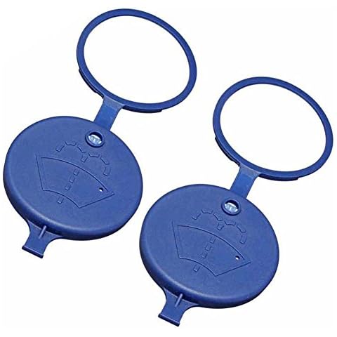 Rungao Blue Windshield Washer 2pcs Fluid Bottle Tank Cap 643230 Cover