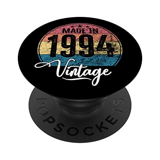 Birthday Vintage Año de nacimiento 1994 Cumpleaños bday PopSockets PopGrip Intercambiable