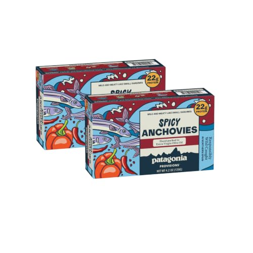 Patagonia Provisions Spicy White Anchovies 2-Pack | Responsibly Sourced in Spain | 22g Protein & Gluten Free | 4.2 Ounce (Pack of 2) image 5