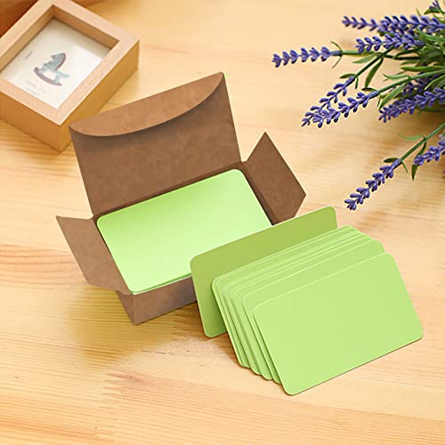Vanra 300Pcs Small Blank Index Cards 3.5X2 Inches Note Cards Study Flash Cards, Word Message Gift Diy Cards Kraft Paper Tags (Mint Green, 300/Pack) #TOP2