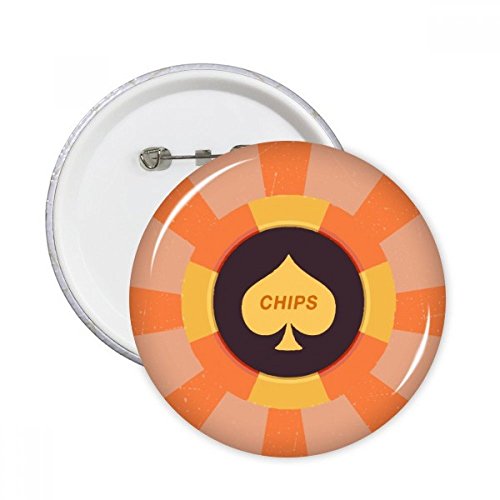 Badge rond Spade Chips L accessoire original pour personnaliser vos vêtements