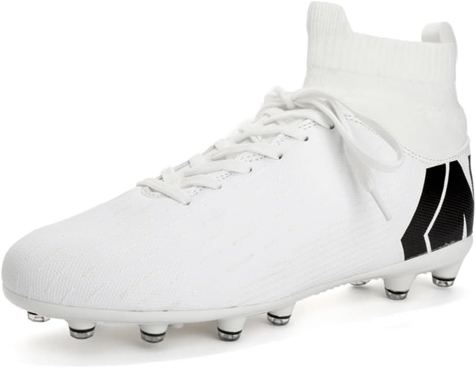 WILTENA Unisex Fashion Womens High Top Lightweight Soccer Cleats Mens Classic Football Boots Shoes