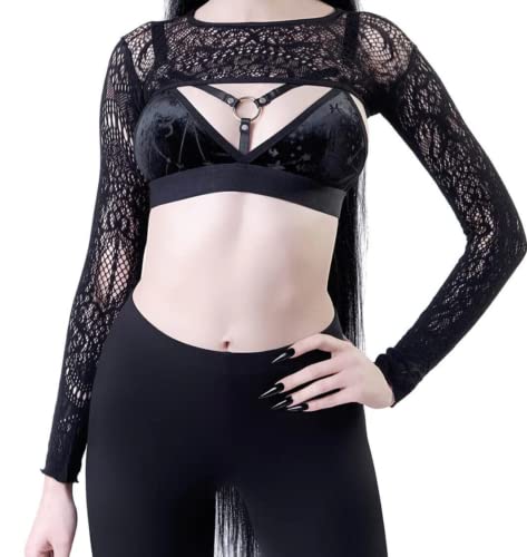 Killstar Eris Lace Bolero Black Long-Sleeve Goth One Size Alternative2