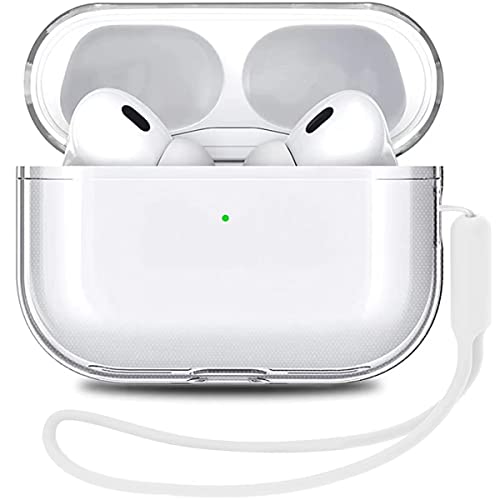 Oetker Compatible Airpods Pro 2Nd Generation Case Clear, Soft Shockproof Airpods Pro 2 Case 2022 Protective Cover With Hand Strap Lanyard Transparent Airpod Pro 2 Gen Case Skin For Women Men #TOP21