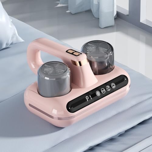 MoSundi 10KPa Aspiradora de colchón de mano inalámbrica con desinfección UV para cama, almohadas, ropa, sofá, color blanco