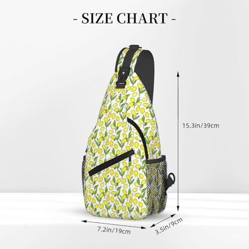 Yellow Fresh Lemons Stylish Men'S Messenger Bag - Durable Polyester, Huge Capacity & Adjustable Strap3