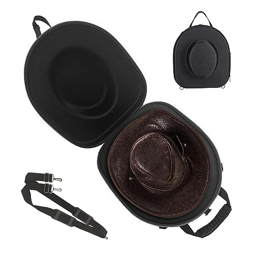 Custodia da viaggio per 8 cappelli in EVA regolabile da cowboy con tracolla maniglia con cerniera custodia portatile per per biancheria intima e calzini