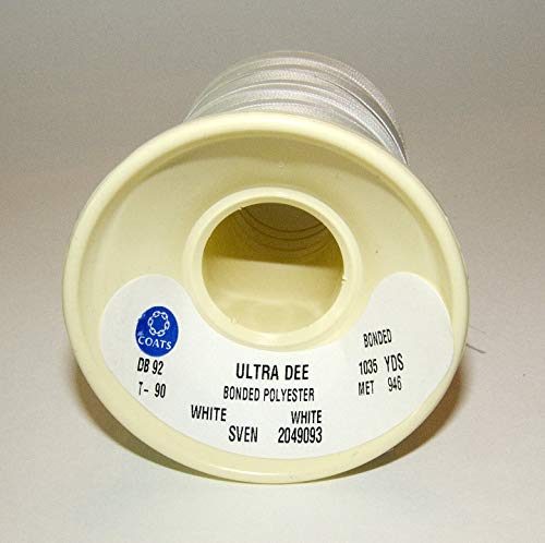 Hilo de poliéster bonded Coats 4 oz blanco miniatura 2