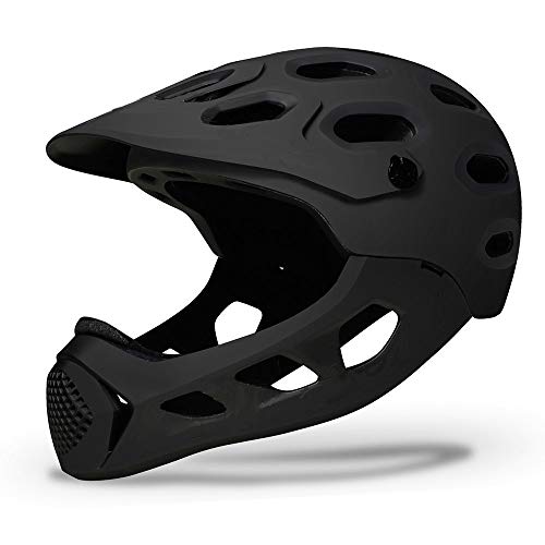 BDTOT Casque de Vélo Unisexe Adulte Casque VTT Casque Intégral Mentonnière Protection Sécurité À Vélo Léger Réglable avec 19 Évents pour Cycle Mountain Road VTT Hommes Femmes 58-62cm