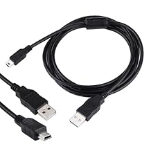 USB Cable for Canon Camera Charger, Compatible with Canon EOS Rebel T5i T6 T6i T7i Rebel/PowerShot/EOS/DSLR/ELPH/Vixia Camcorder USB Digital Camera Charger Cord 5FT