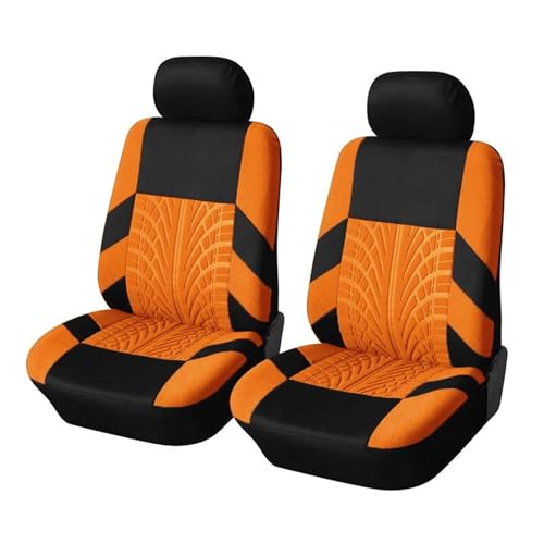 Fundas de Asiento Funda universal para asiento de coche de 2 piezas, protege los asientos y decora tu asiento de coche Fundas Asientos Coche(Orange 2pcs)