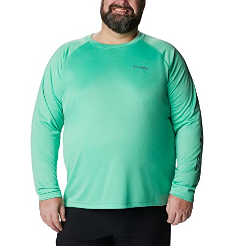 Columbia Men's Terminal Tackle Long Sleeve Shirt, Light Jade/Metal Logo, Large #TOP5