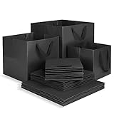 EUSOAR Kraft Paper Bags, 30pcs Craft Paper Bags with Handles, 3 Squares, Shopping Bags, Packaging...