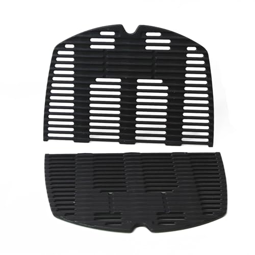FIRXZYMZ 7646 45 x32cm Grillrost für Weber Q300 Q320 Q3000 Q3200 Serie Gasgrills. Gusseisen Grillroste Gitter Ersatzteile für Weber 57060001 586002 426001 56010049 404341 7584 2 Stück