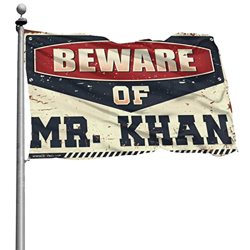 Drapeau Man Cave Rules Mr. Khan : habillez un grand mur vide de dortoir 152x244