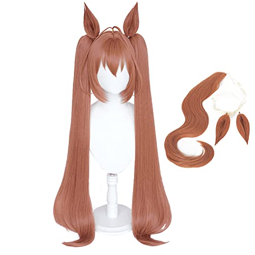 NoryNick ダイワスカーレット コスプレ ウィッグ コスチューム ウィッグネット付き 耳としっぽ付き