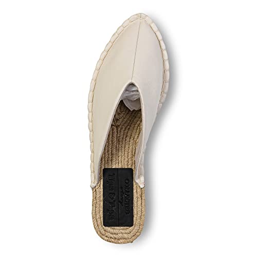 Mules espadrilles bout pointu blanc chaussure plate été 37 - 4