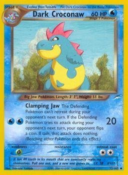Pokémon - Dark Croconaw (32) - Neo Destiny Collectible Card - Water - Stage 1 - HP 60 - Retreat Cost 2