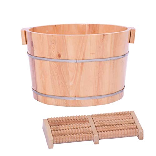 Cubo de baño para pies de madera para spa y pedicura
