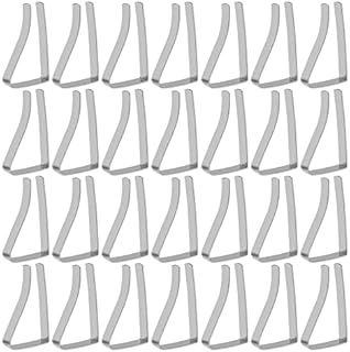 [24 Pack] Tablecloth Clips Stainless Steel Elastic Table Cover Clamps 55mm Large Mouth Adjustable Clip Spring Loaded Holder Clip