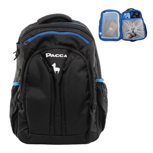 Pacca-Light-Kids-Travel-Backpack-for-Airplanes-25L-Suitcase-Back-Pack-TSA-Approved-Kids-Personal-Item-Travel-Bag-for-Airlines-BlackBlue Pacca Light Kids Travel Backpack for Airplanes 25L Suitcase Back Pack TSA Approved Kids Personal Item Travel Bag for Airlines (Black/Blue) - Image 1