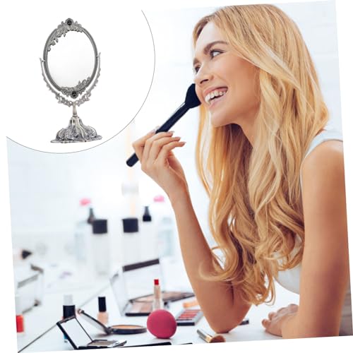 Miroir de table rétro Beaupretty métal miroir maquillage pivotant support