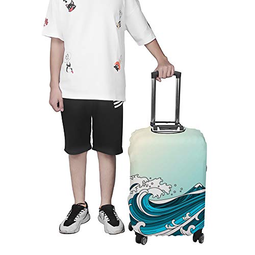 Housse de protection bagages CHEHONG en polyester robuste bleu azur - 4