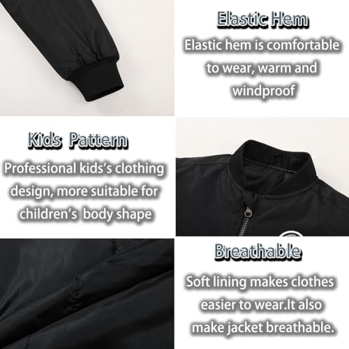 Image of SNOW DREAMS Boys Girls Bomber Jacket Flight Jackets Spring Varsity Jacket