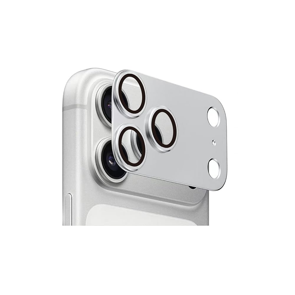 Zore Apple ile uyumlu iPhone 17 Pro Max CL-20 Kamera Lens Koruyucu Gümüş