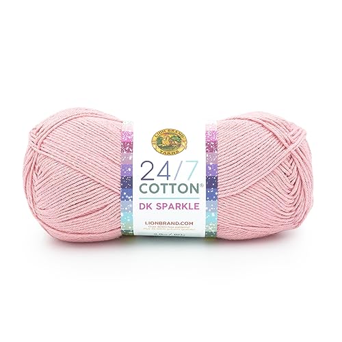 Lion Brand Yarn 24/7 Cotton Dk Yarn, 1 Pack, Pink Diamond