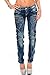 Produktbild Cipo & Baxx Damen Jeans Hose Hüftjeans Skinny Slim Fit Stretch, Blau, 28W / 32L