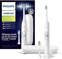 Philips Sonicare ProtectiveClean 6500 Rechargeable Electric Toothbrush with Charging Travel Case and Extra Brush Head,...