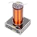 Dilwe Bluetooth Music Tesla Coil, Arc Plasma Loudspeaker Wireless Transmission Experiment Desktop Toy Model with Acrylic Base Shell, Arc Generator Educational(us)