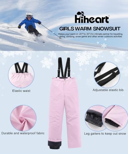 Image of Hiheart Boys Girls Winter Ski Jacket & Pants Set 2-Piece Snowsuit