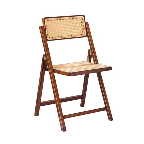 Chaise en rotin de style noyer, assise pliante haut de gamme pour séjour