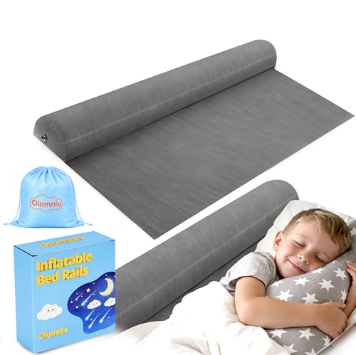 Oiomniv Aufblasbare Bettgitter für Kleinkinder 1er Set Tragbarer Rausfallschutz Bett Rutschfestes Bettgitter Für Einzelbett Doppelbett Queen & King Für Zuhause & Reisen