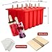 Shpebs Silicone Popsicle Molds Silicone Ice Pop Molds BPA Free Popsicle Mold Reusable Easy Release Ice Pop Maker with Silicone Funnel & Cleaning Brush (10 Cavity, Red)