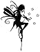 Fairy Stars Vinyl Decal Sticker For Vehicle Car Truck Window Bumper Wall Decor - [6 inch/15 cm Tall] - Gloss BLACK Color