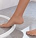 Shower Tray Sealing Strip Bathroom Retention Water Barrier Strip, Frameless Shower Threshold, Collapsible Shower Threshold Water Dam, Keeps Water Inside Threshold (Color : Black, Size : 1m/39 inch)