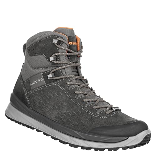 LOWA Malta GTX mid Sportschuhe Herren Outdoorschuhe Wanderschuh Grau Freizeit, Schuhgröße:EUR 44 | UK 9.5