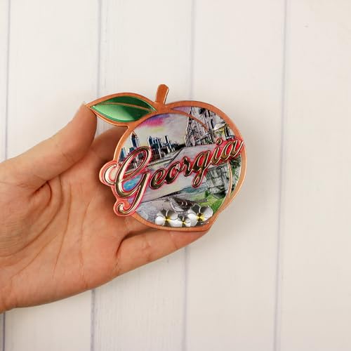 Imán decorativo durazno tamaño 3x3 pulgadas miniatura 4