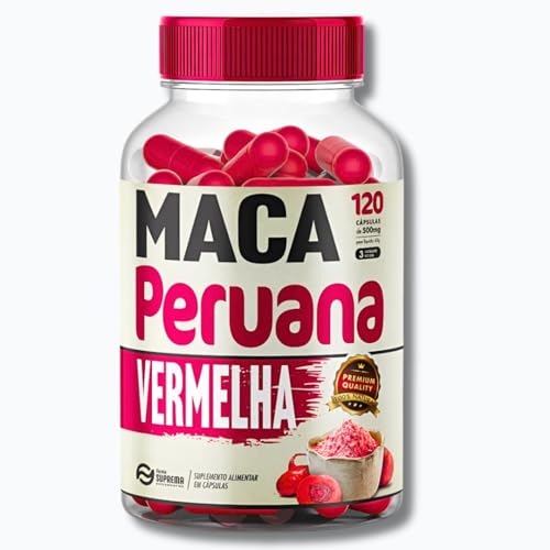 Maca Peruana Vermelha Premium 120 Cápsulas 500mg [LONGA DURAÇÃO]