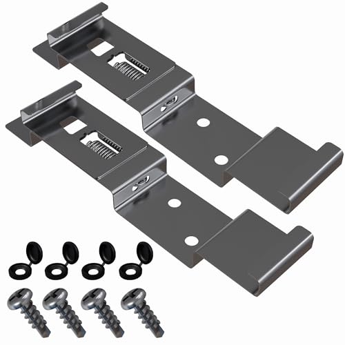 FACTORY COMPONENTS.Pack 2 unidades de Soporte de Matricula - Portamatriculas para Coche -Remolque - Camion + Kit deTornilleria de Montaje.Suporte de Registro - Acero Inoxidable