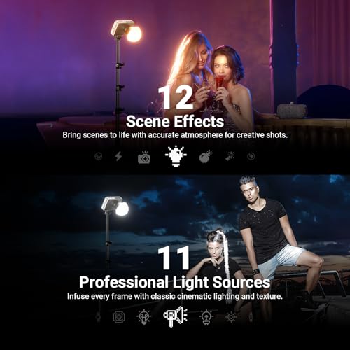 Image of NEEWER 100W Ultra Compact LED Video Light APP /Panel Control, Pocket Size Bi Color COB Continuous Output Lighting with 4 Dimming Curves /2700K-6500K /CRI96+ for Studio Photography Recording, FS100B