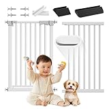 コブキBUJI【2025新改良】 ベビーゲート ハイタイプ ペットゲート 突っ張り式 高105cm 幅125~132cm 幅広 置くだけ 厚くスチールゲートドア付き 安心安全ダプルロック機能 前後90°自動開閉 階段 玄関 台所 室内 防げん柵 犬猫脱走防止 赤ちゃん ゲート