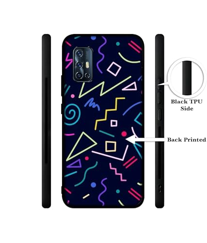 Image of Retro Abstract Design Premium 2D Printed Metal Back Case Cover for Vivo V17 4G / V19 Neo 4G