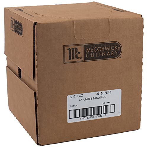 McCormick Culinary Za’atar Seasoning, 12.5 oz (Pack of 6)- Six 12.5 Ounce Containers of Zaatar Seasoning Blend, Adds Middle Eastern Flavor to Beef, Chicken, Lamb, Hummus, Roasted Vegetables, and More
